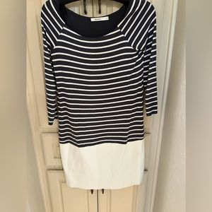 Dress with white leather skirt (pleather)